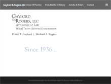 Tablet Screenshot of gaylordrogers.com